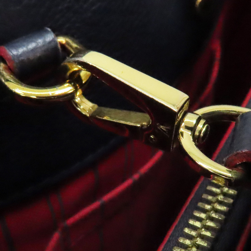 藍色壓花皮革 Montaigne MM 兩用包 M42746-17