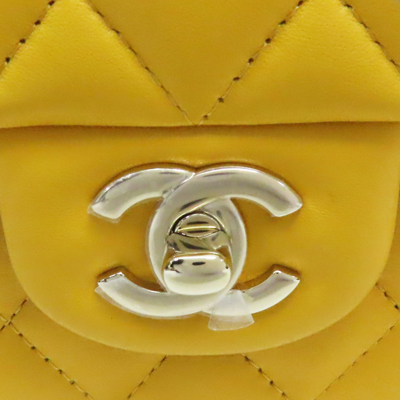 黃色 菱格紋皮革 COCO 20 兩用包【CHANEL 香奈兒】 AS2431-6