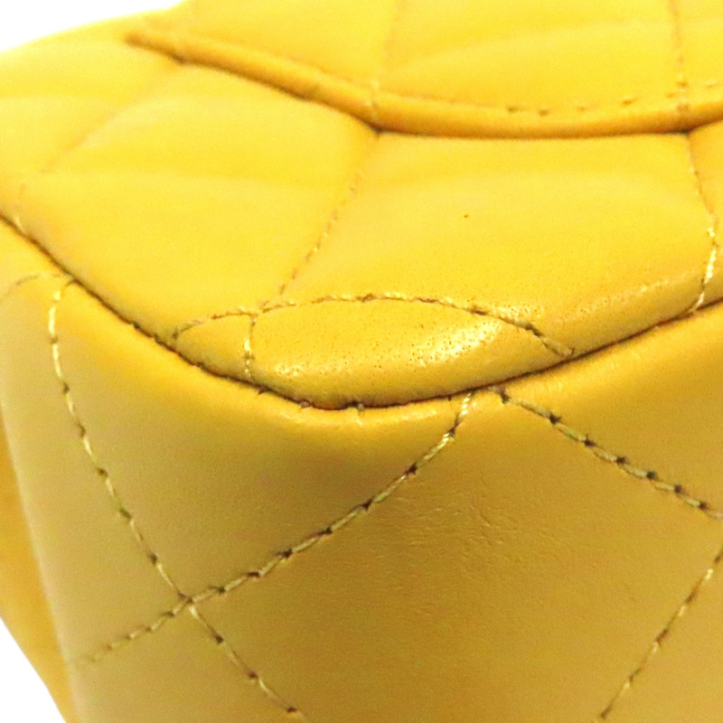 黃色 菱格紋皮革 COCO 20 兩用包【CHANEL 香奈兒】 AS2431-13