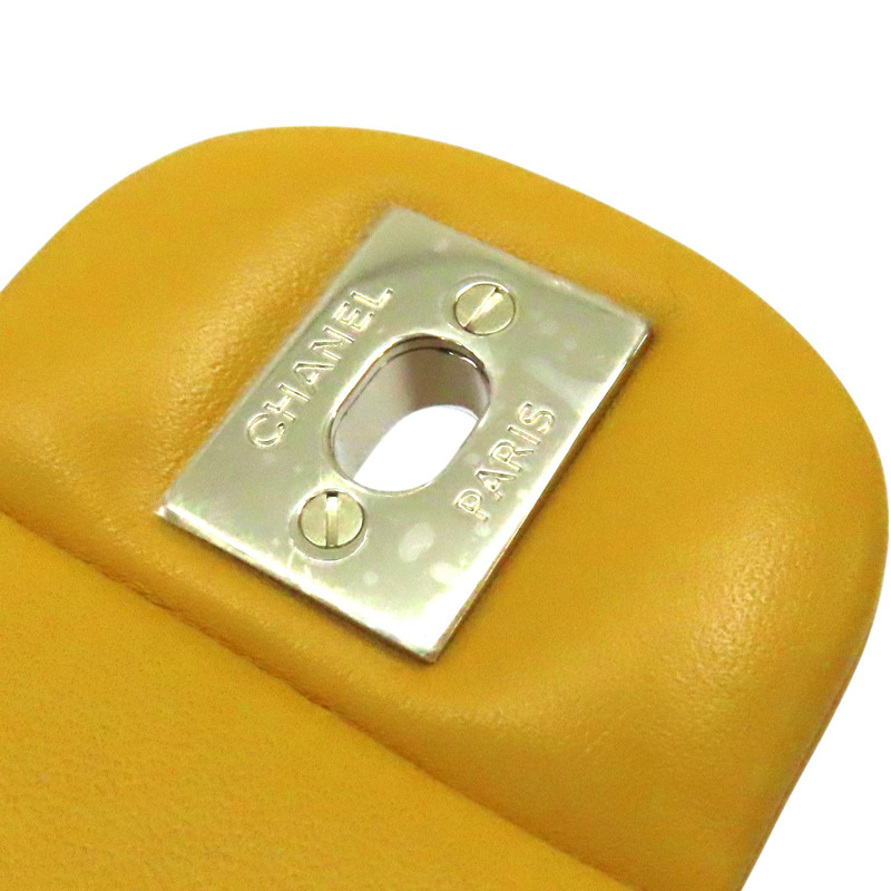 黃色 菱格紋皮革 COCO 20 兩用包【CHANEL 香奈兒】 AS2431-15