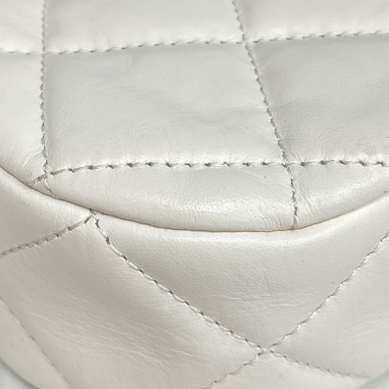 △ Chanel 香奈兒 Hobo White Calfskin Gold Tone Metal Chain Shoulder Bag AS4422 白色小牛皮金色金屬鏈條肩背袋 AS4422 -257009469-10