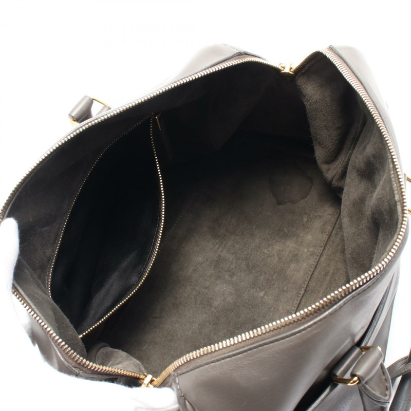 SAINT LAURENT PARIS 經典粗呢 6 兩用手提包 322049 皮革 灰色 二手 女士-2