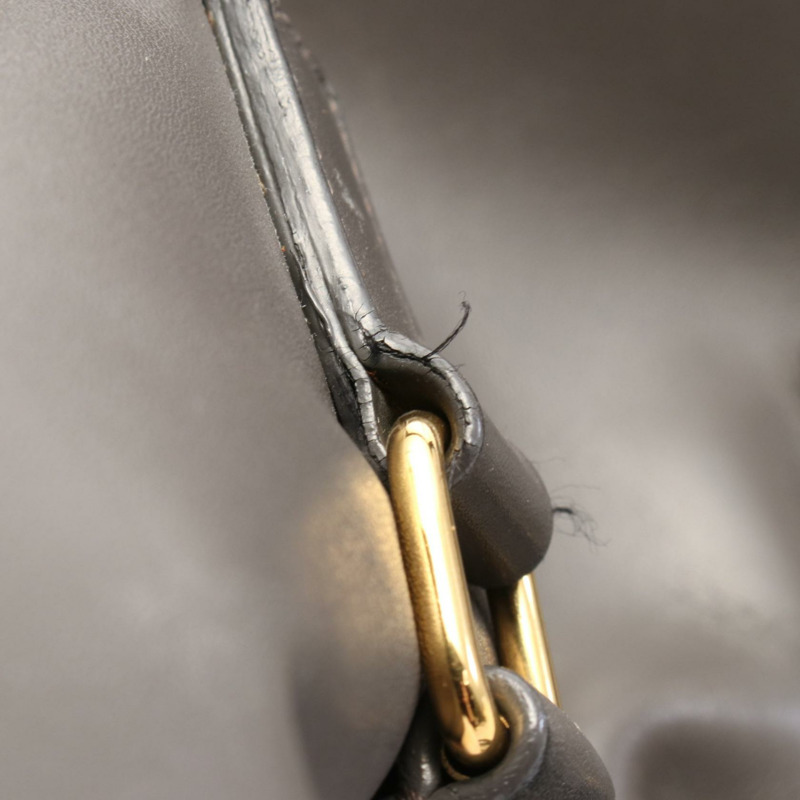SAINT LAURENT PARIS 經典粗呢 6 兩用手提包 322049 皮革 灰色 二手 女士-8