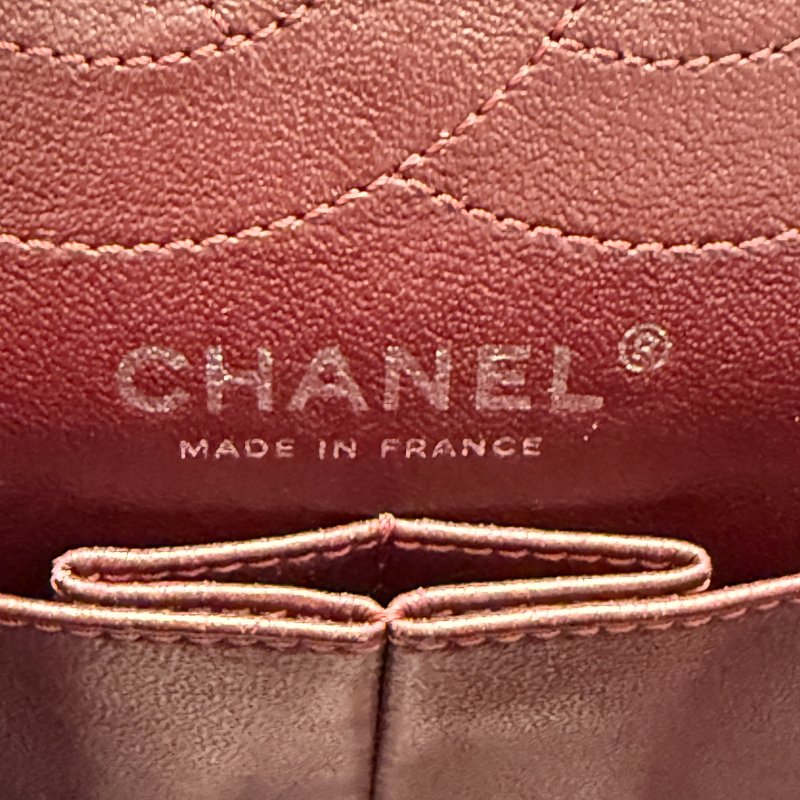 CHANEL 香奈兒 CHANEL 2.55 Large 銀釦 小羊皮 肩背包 黑色-8