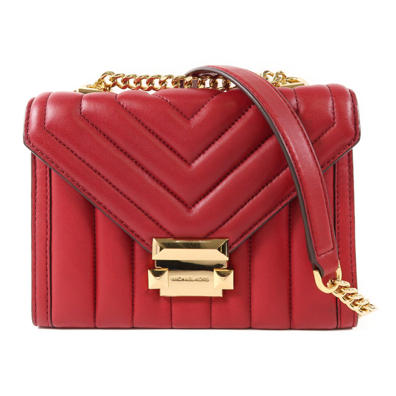Michael Kors 羊皮皮革Shoulder Bag金扣鏈帶肩背袋-0