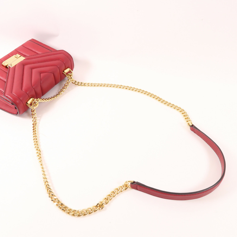 Michael Kors 羊皮皮革Shoulder Bag金扣鏈帶肩背袋-4