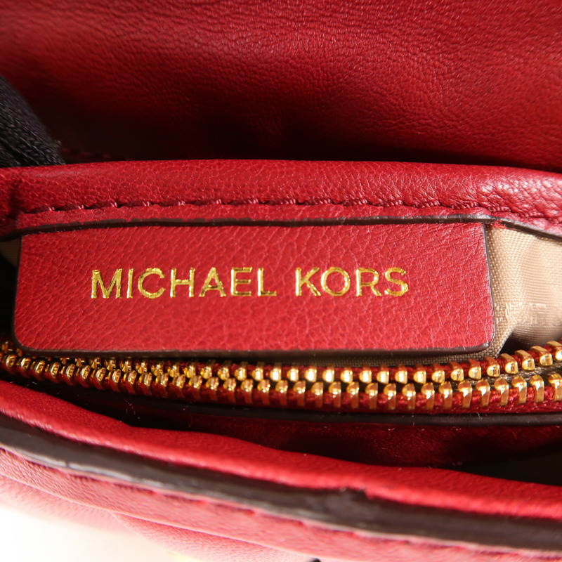 Michael Kors 羊皮皮革Shoulder Bag金扣鏈帶肩背袋-7