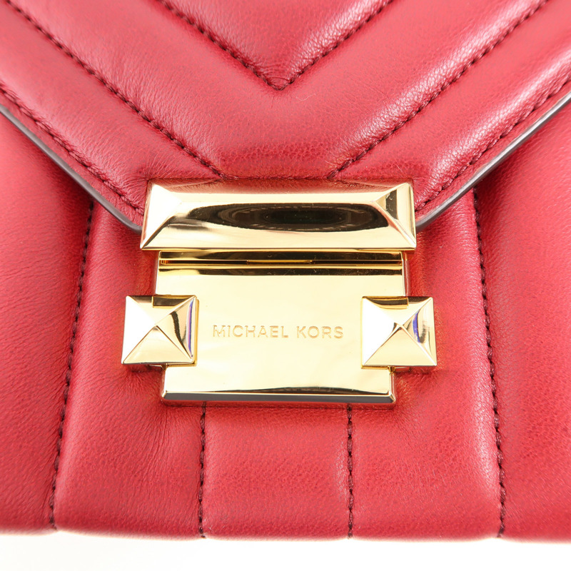 Michael Kors 羊皮皮革Shoulder Bag金扣鏈帶肩背袋-8