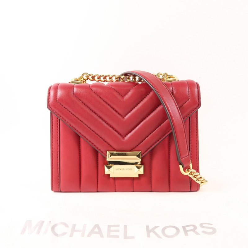 Michael Kors 羊皮皮革Shoulder Bag金扣鏈帶肩背袋-15