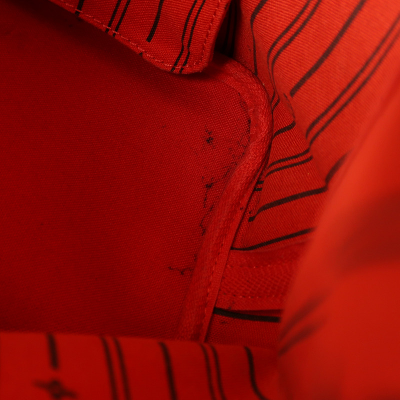 LOUIS VUITTON Damier Neverfull MM金扣手挽袋棕色-19