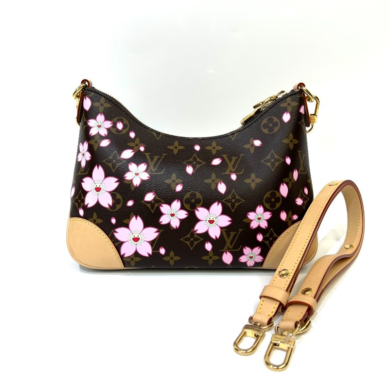 LV 原花金釦Boulogne PM肩斜背包M13625-1