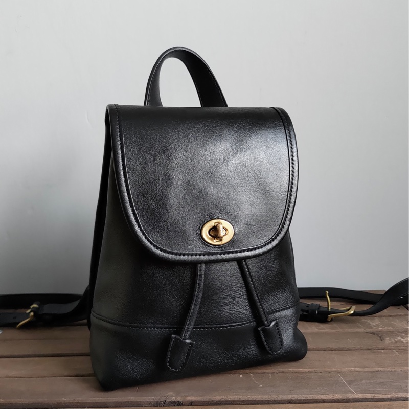 美製老品 #COACH 黑色後背包 / 美式 / 古典 / 優雅 / 老包 / 老靈魂 / VTG / MINI-0
