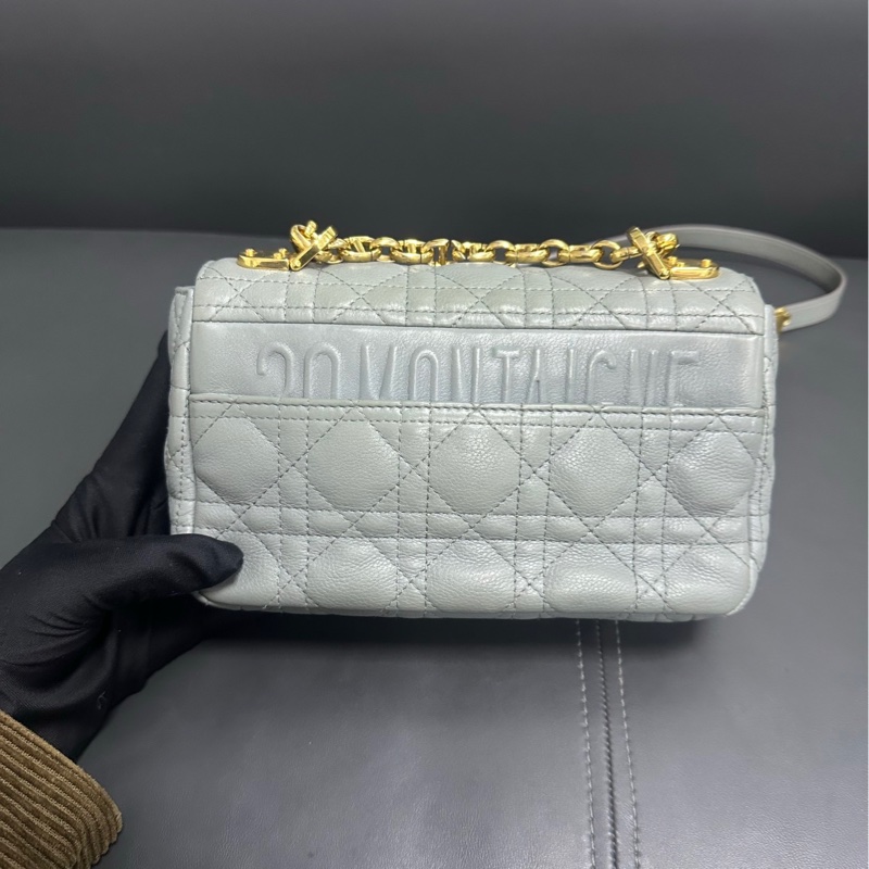 Dior Caro bag 小號 霧霾藍金扣-8