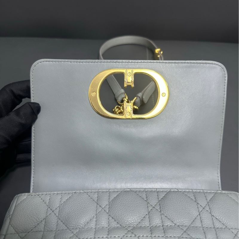 Dior Caro bag 小號 霧霾藍金扣-18