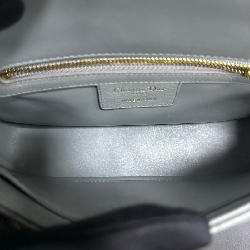 Dior Caro bag 小號 霧霾藍金扣-20