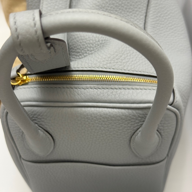 Hermès 愛瑪仕Lindy26包- K印2025年- 冰川藍（淺灰藍色）-11