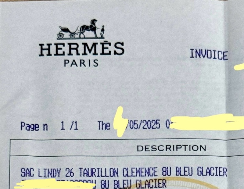 Hermès 愛瑪仕Lindy26包- K印2025年- 冰川藍（淺灰藍色）-14