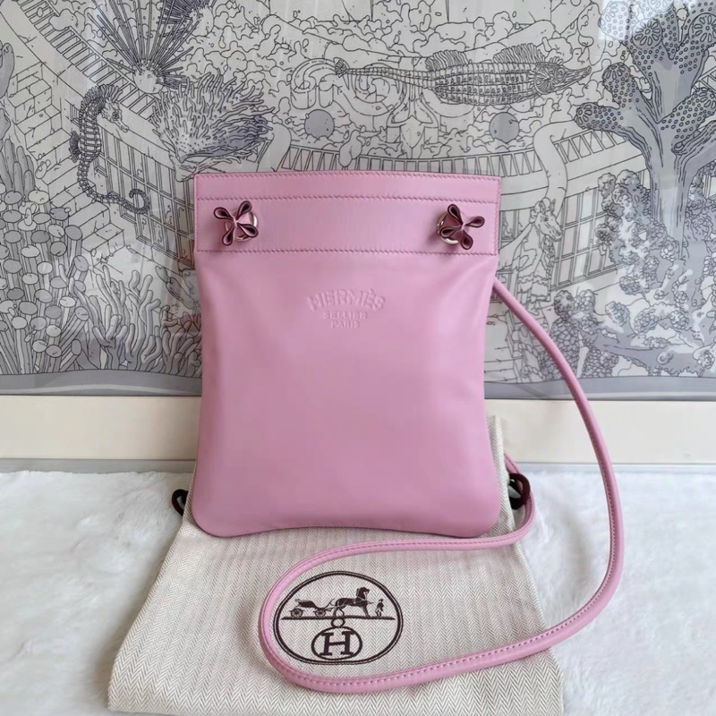 愛馬仕Aline mini 錦葵紫銀扣 swift皮 Z刻98新非常好用的斜挎輕便小包-0