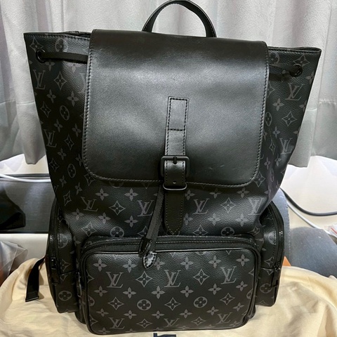Louis Vuitton LV 黑老花 黑武士Trio 後背包
