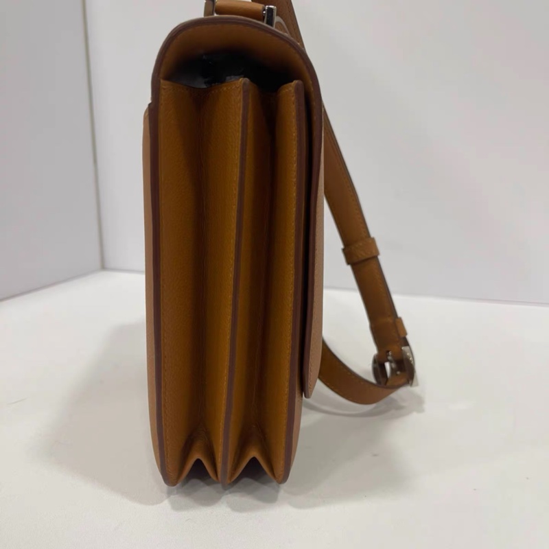 愛馬仕 Hermes 2002 - 20系列 單肩包 C刻 五金膜在 金棕銀扣-4