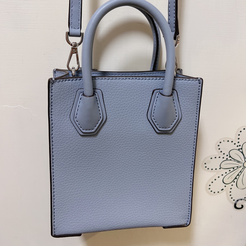 MICHAEL KORS MK MERCER 荔枝皮琴譜包 天空藍-3