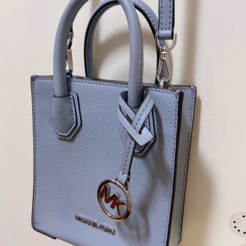MICHAEL KORS MK MERCER 荔枝皮琴譜包 天空藍-16