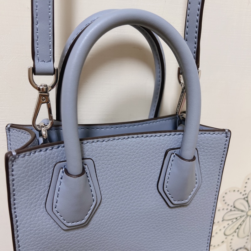MICHAEL KORS MK MERCER 荔枝皮琴譜包 天空藍-18
