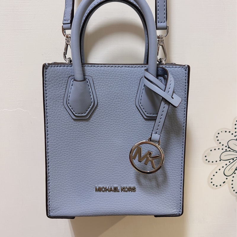 MICHAEL KORS MK MERCER 荔枝皮琴譜包 天空藍-19