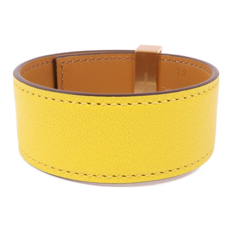 HERMES 【激減優惠】Swift皮革Collier de Chien bracelet金扣手鐲-2