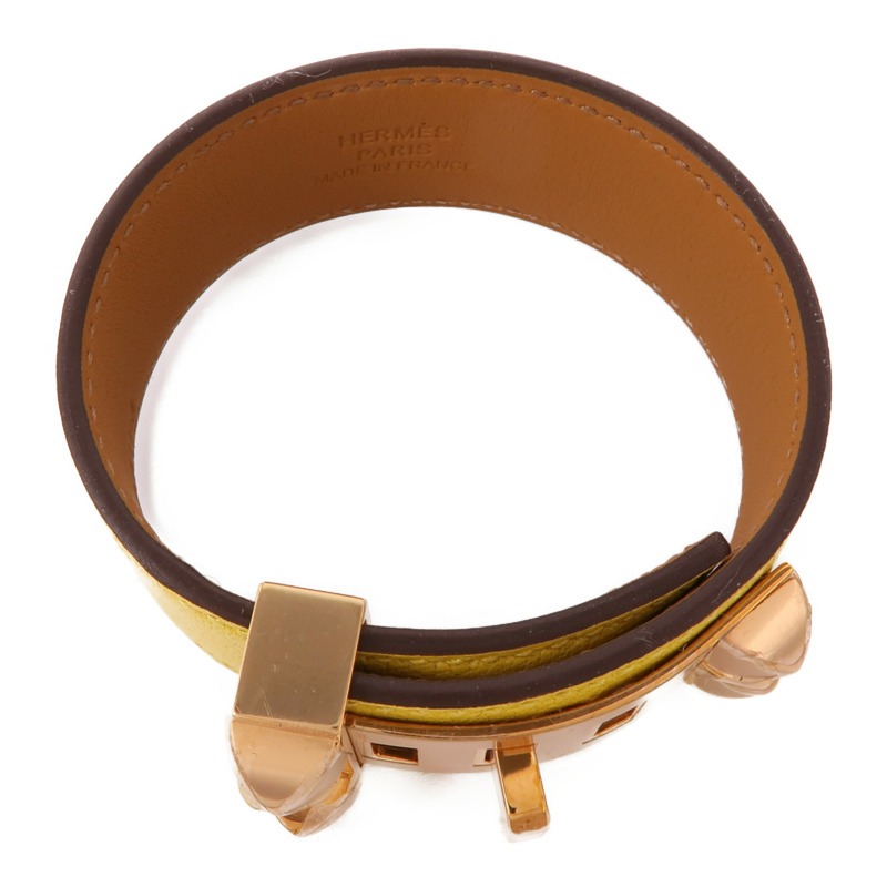 HERMES 【激減優惠】Swift皮革Collier de Chien bracelet金扣手鐲-3