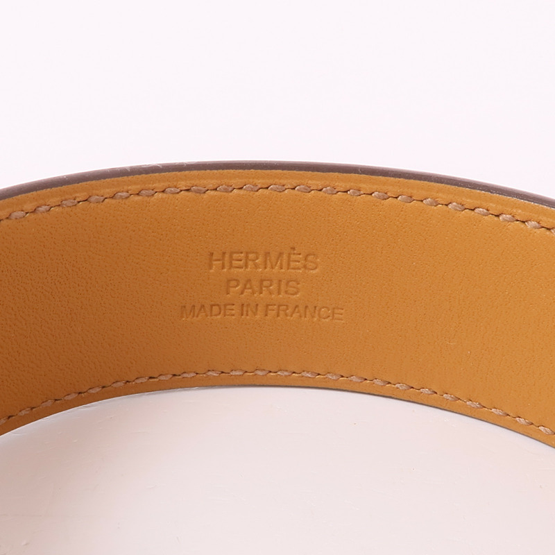HERMES 【激減優惠】Swift皮革Collier de Chien bracelet金扣手鐲-7