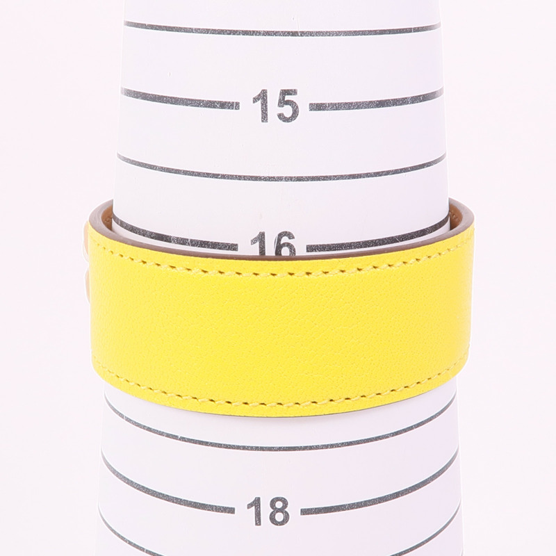 HERMES 【激減優惠】Swift皮革Collier de Chien bracelet金扣手鐲-9