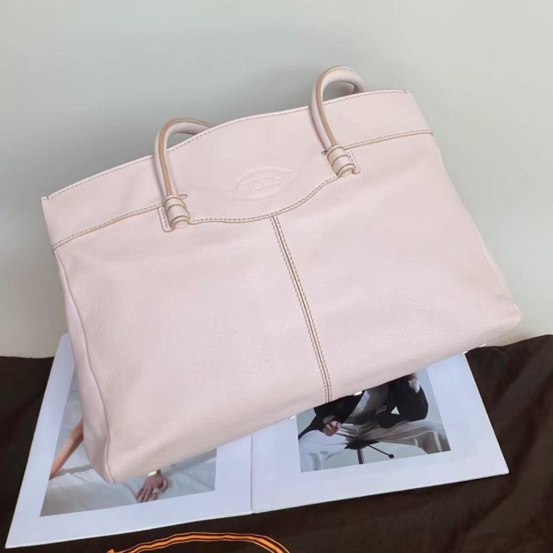 ✨TODS 櫻花粉色tote托特包 35*13*23cm  98新配件塵袋-0