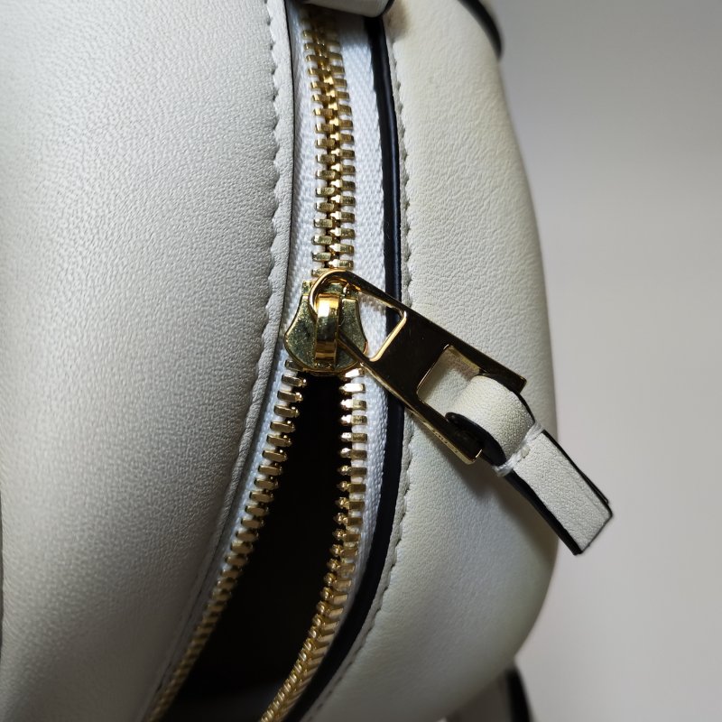 9❤Loewe Amazona16羅意威白色牛皮波士頓斜挎單肩包-11