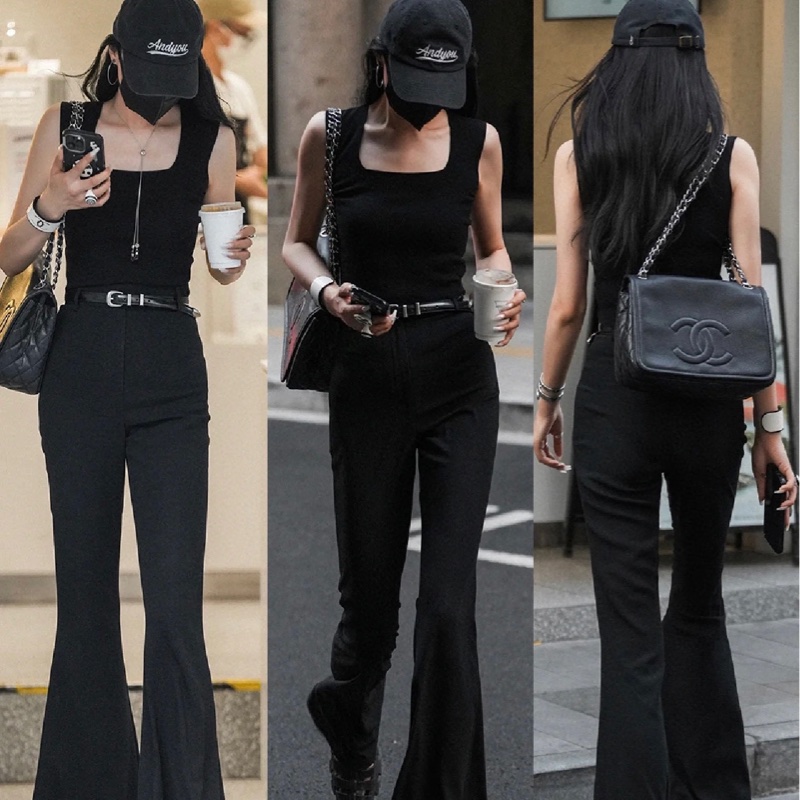 香奈兒荔枝牛皮翻蓋浮雕大logo鏈條包灰色-5