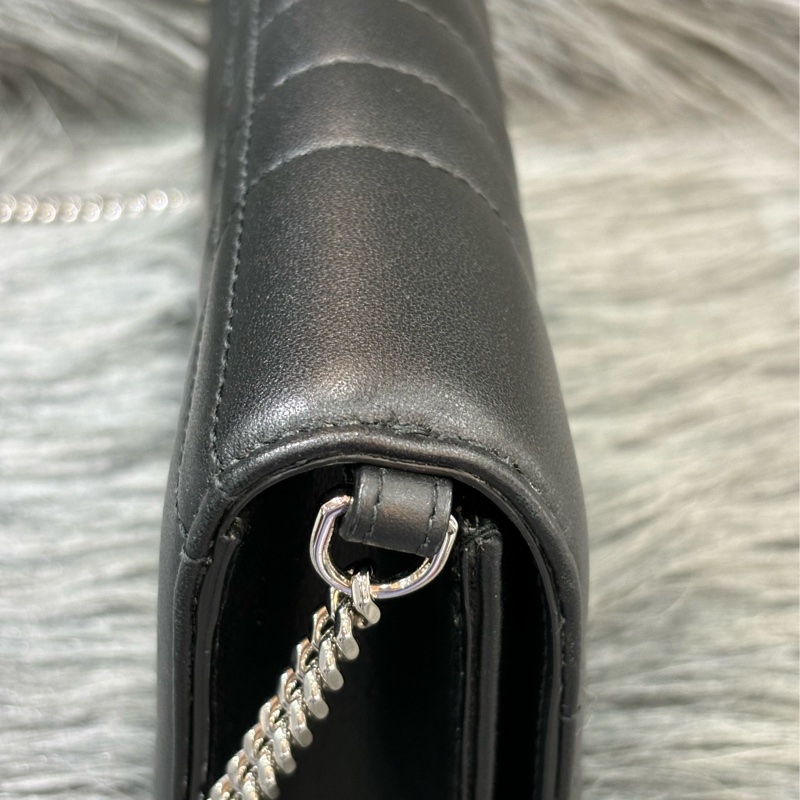 BURBERRY TB LOLA WOC 黑色羊皮 肩背包 斜背包 蘿納包 鏈子皮夾長夾 發財包-2
