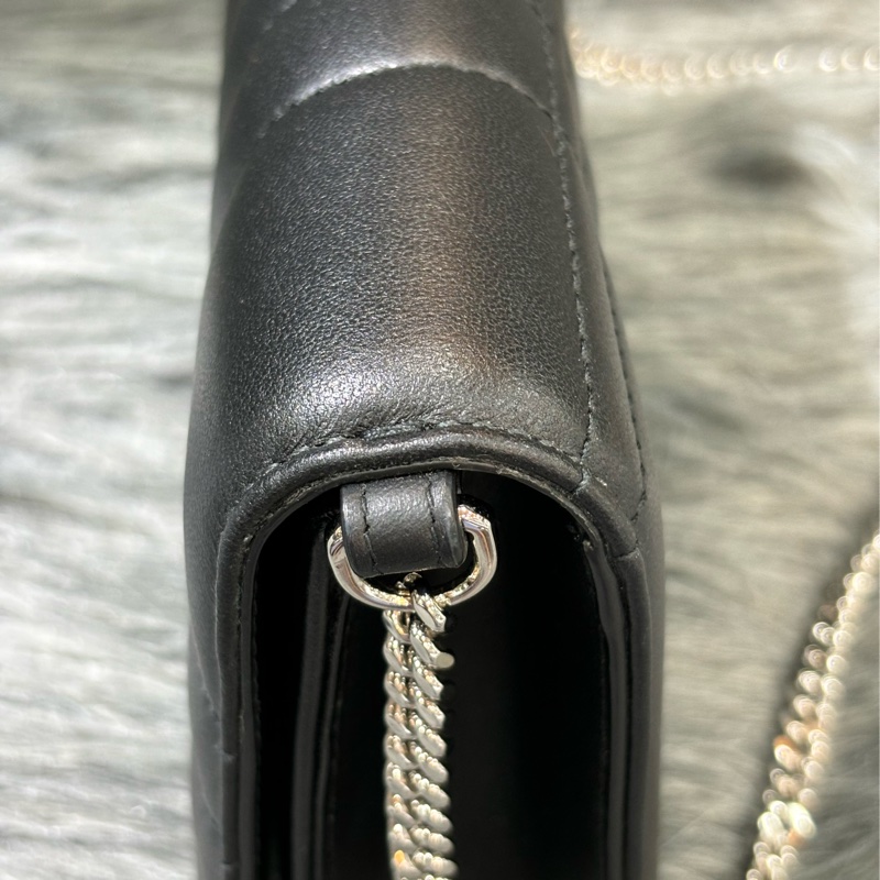 BURBERRY TB LOLA WOC 黑色羊皮 肩背包 斜背包 蘿納包 鏈子皮夾長夾 發財包-5