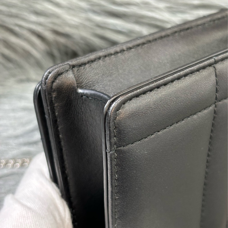 BURBERRY TB LOLA WOC 黑色羊皮 肩背包 斜背包 蘿納包 鏈子皮夾長夾 發財包-16