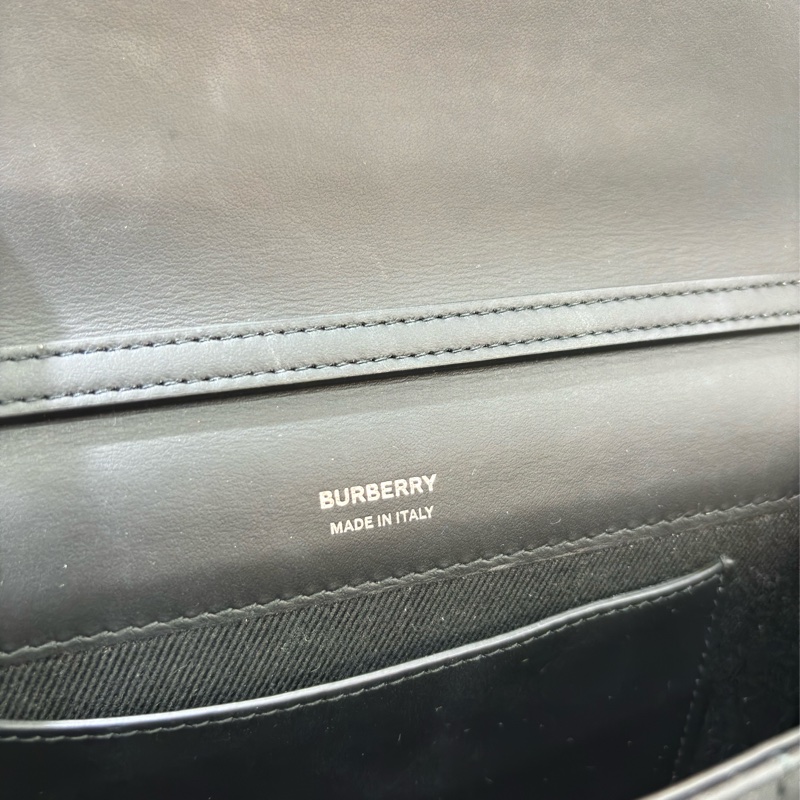 BURBERRY TB LOLA WOC 黑色羊皮 肩背包 斜背包 蘿納包 鏈子皮夾長夾 發財包-20