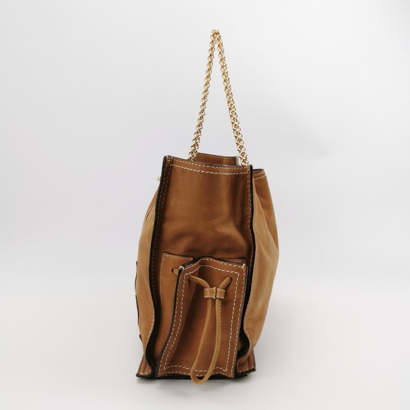 95❤Loewe磨砂皮棕色皇冠鏈條單肩手提包大號-2