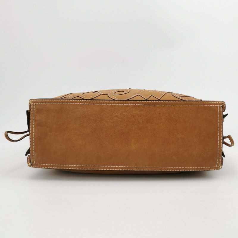 95❤Loewe磨砂皮棕色皇冠鏈條單肩手提包大號-5