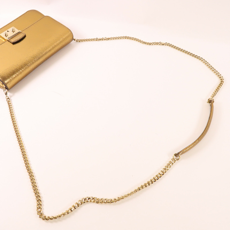 Dior 皮革Chain Shoulder金扣鏈帶肩背袋-4