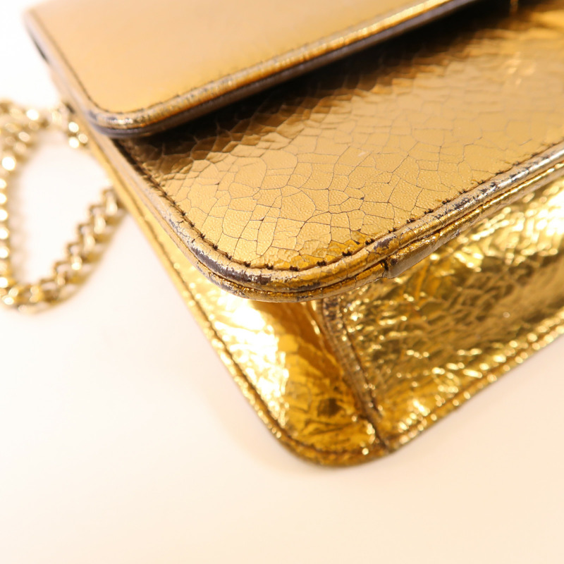 Dior 皮革Chain Shoulder金扣鏈帶肩背袋-11
