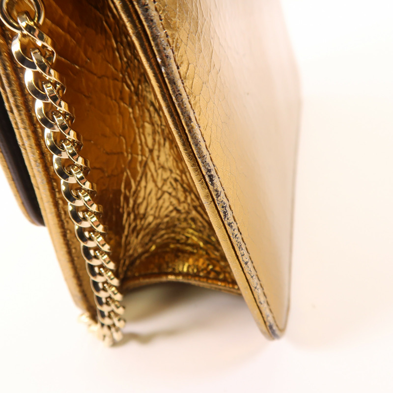 Dior 皮革Chain Shoulder金扣鏈帶肩背袋-17