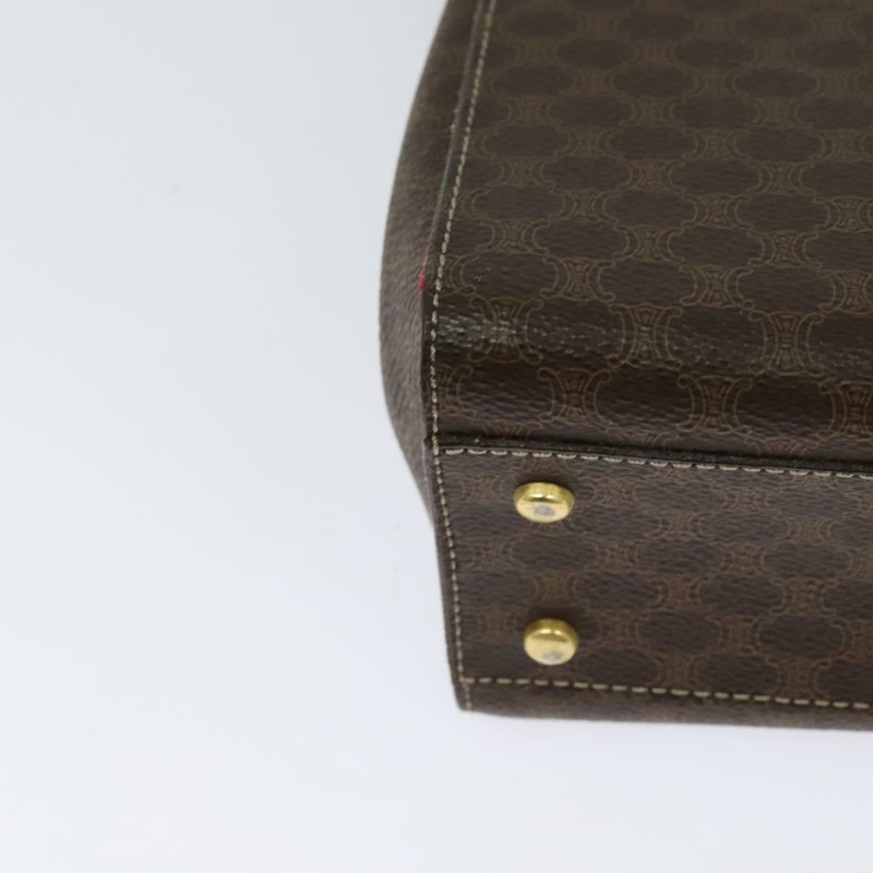 【日本直送】CELINE Macadam帆布手提包 PVC皮革 2way Brown Gold Auth 121807-16