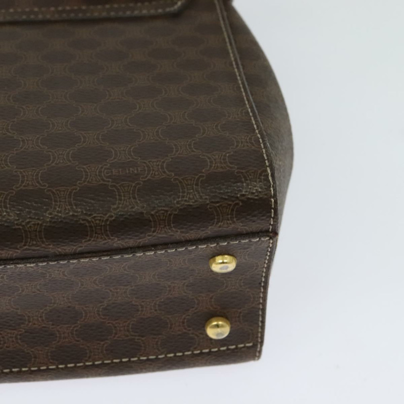 【日本直送】CELINE Macadam帆布手提包 PVC皮革 2way Brown Gold Auth 121807-17