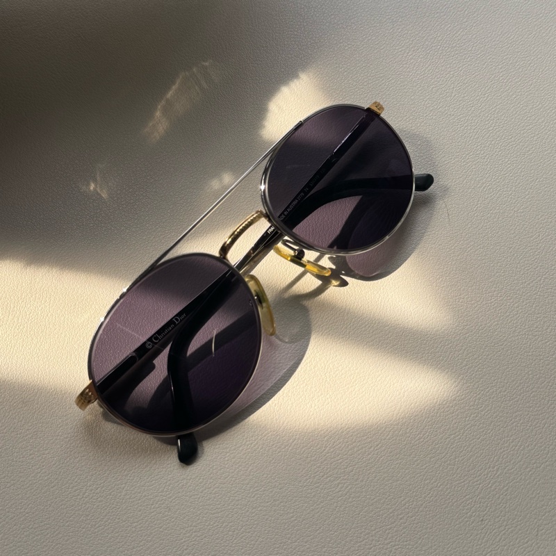 Christian Dior 黑色墨鏡 太陽眼鏡 金屬框-4