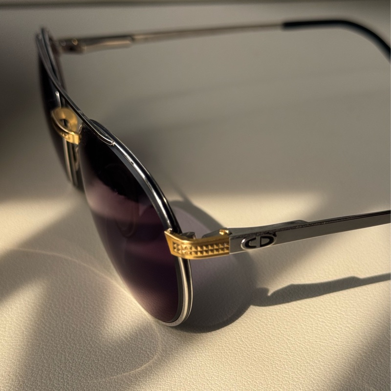 Christian Dior 黑色墨鏡 太陽眼鏡 金屬框-5