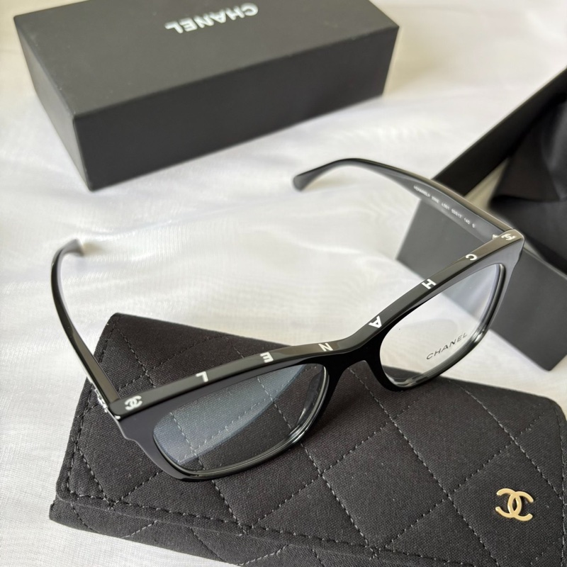 Chanel  平光眼鏡 銀框方框鏡框 CH3392 全新代購-0