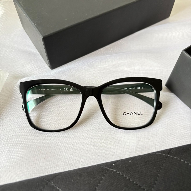 Chanel  平光眼鏡 銀框方框鏡框 CH3392 全新代購-2